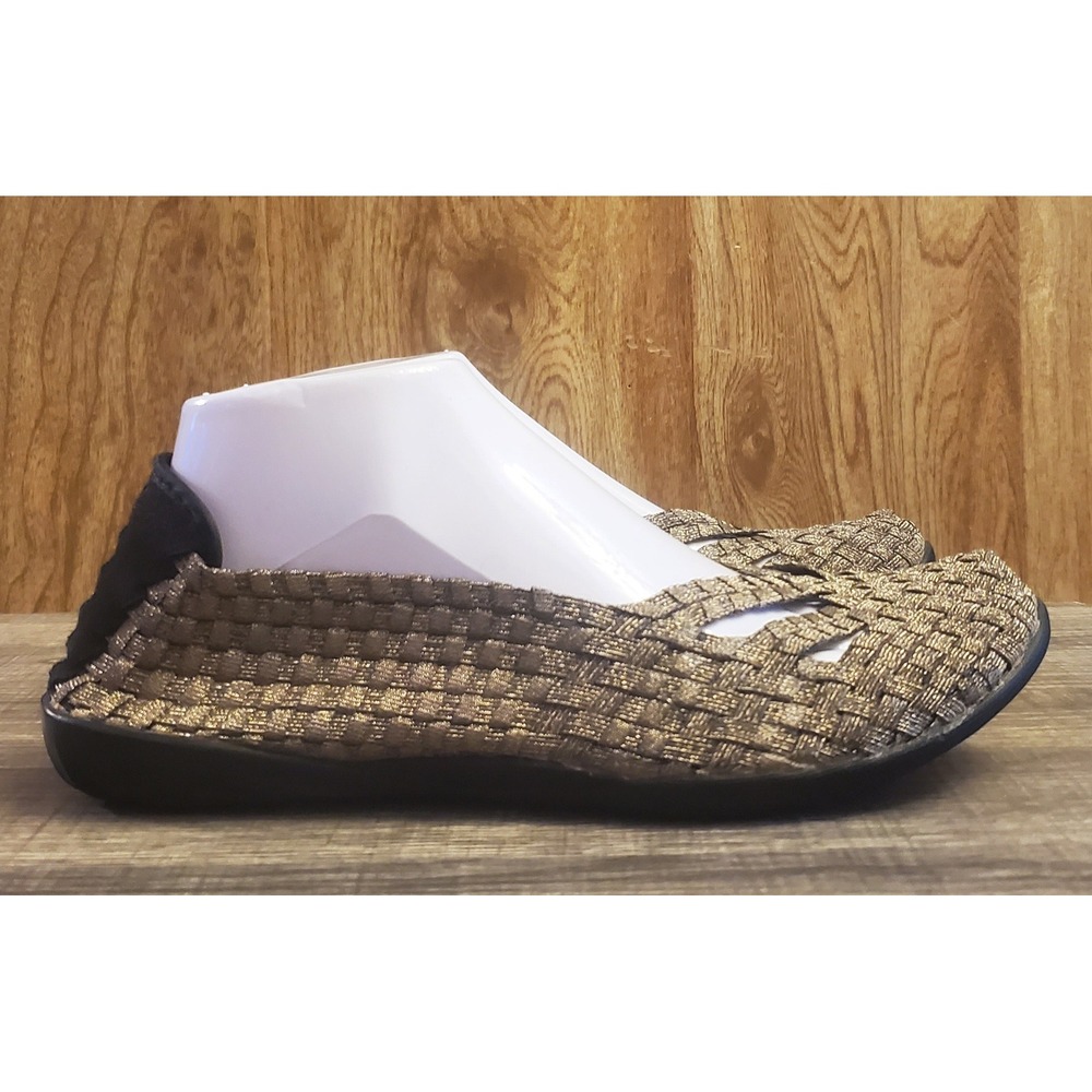 Bernie Mev‎ Slip On Ballet Flat Shoes Women's EU 41 US 10 Gold